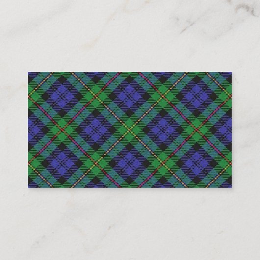 Scottish Clan MacEwen Tartan Pset Visitekaartje (Achterkant)