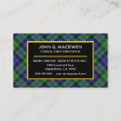 Scottish Clan MacEwen Tartan Pset Visitekaartje (Voorkant)