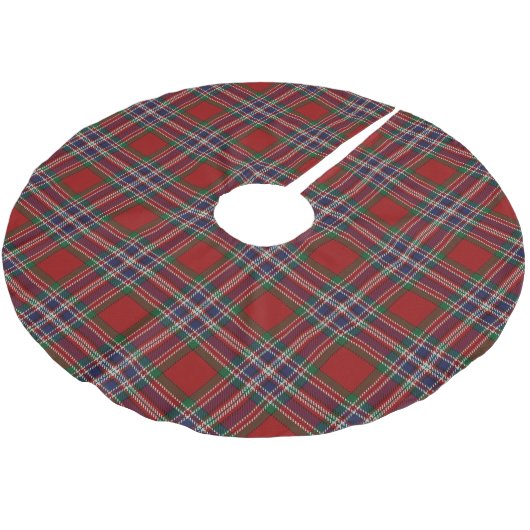 Scottish Clan MacFarlane Red Blue Tartan Kerstboom Rok (Gekanteld)
