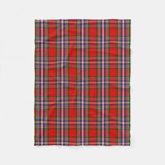 Scottish Clan MacFarlane Red Tartan Pset Fleece Deken (Voorkant)
