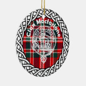 Scottish Clan Macfarlane Tartan en Crest Keramisch Ornament (Rechts)