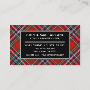 Scottish Clan MacFarlane Tartan Pset Visitekaartje