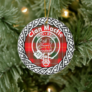 Scottish Clan Macfie Tartan en Crest Keramisch Ornament