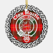 Scottish Clan Macfie Tartan en Crest Keramisch Ornament (Voorkant)