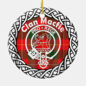 Scottish Clan Macfie Tartan en Crest Keramisch Ornament (Achterkant)