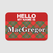 Scottish Clan MacGregor Gregor Tartan Pset Naamplaatje (Voorkant)