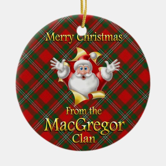 Scottish Clan MacGregor kerstversiering Keramisch Ornament (Voorkant)