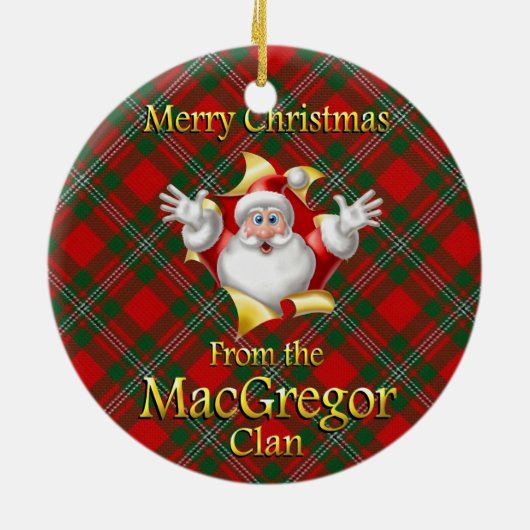 Scottish Clan MacGregor kerstversiering Keramisch Ornament (Achterkant)