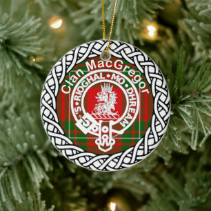 Scottish Clan MacGregor Tartan en Crest Keramisch Ornament