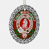 Scottish Clan MacGregor Tartan en Crest Keramisch Ornament (Rechts)