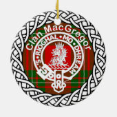 Scottish Clan MacGregor Tartan en Crest Keramisch Ornament (Achterkant)
