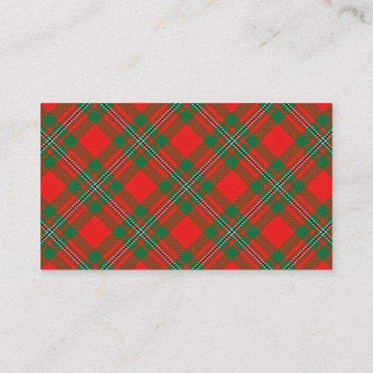 Scottish Clan MacGregor Tartan Pset Visitekaartje (Achterkant)