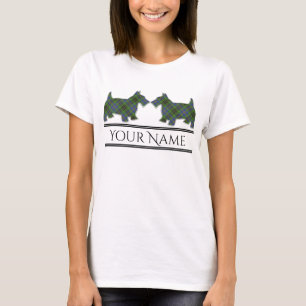 Scottish Clan MacInnes Tartan Scottie Dogs T-shirt