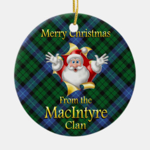 Scottish Clan MacIntyre kerstsierent Keramisch Ornament