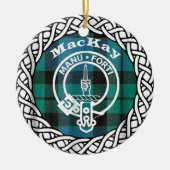 Scottish Clan MacKay Tartan and Crest Keramisch Ornament (Voorkant)