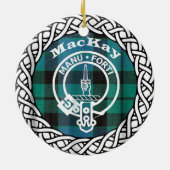 Scottish Clan MacKay Tartan and Crest Keramisch Ornament (Achterkant)