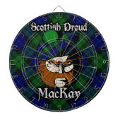 Scottish Clan MacKay Tartan Dartboard Dartbord (Voorkant)