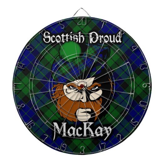 Scottish Clan MacKay Tartan Dartboard Dartbord (Voorkant)