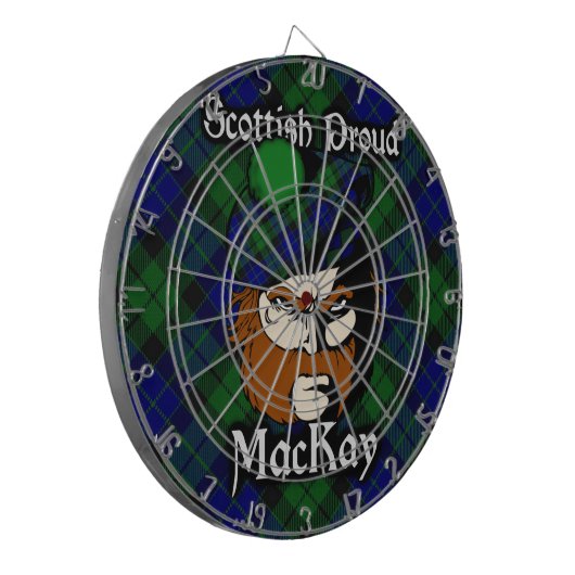 Scottish Clan MacKay Tartan Dartboard Dartbord (Voorkant Links)