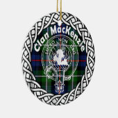 Scottish Clan MacKenzie Tartan en Crest Keramisch Ornament (Rechts)
