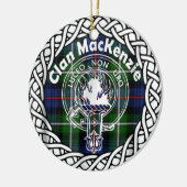 Scottish Clan MacKenzie Tartan en Crest Keramisch Ornament (Links)