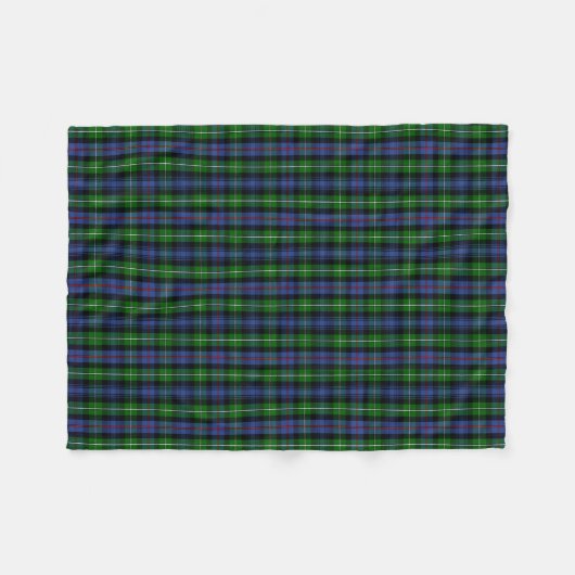 Scottish Clan MacKenzie Tartan Pset Fleece Deken (Voorkant (Horizontaal))