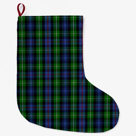 Scottish Clan MacKenzie Tartan Pset Grote Kerstsok (Voorkant)