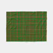 Scottish Clan MacKinnon Hunting Tartan Pset Fleece Deken (Voorkant (Horizontaal))