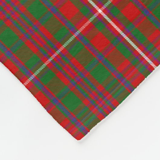 Scottish Clan MacKinnon Tartan Pset Fleece Deken (Hoek)