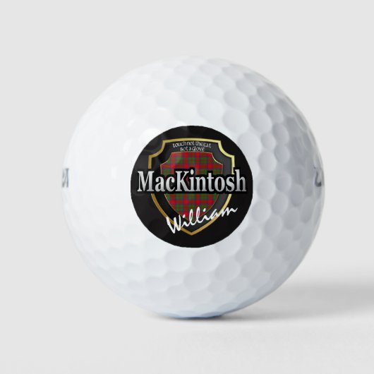 Scottish Clan MacKintosh Personalize Jouw naam Golfballen (Voorkant)