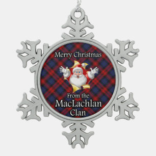 Scottish Clan MacLachlan kerstornament Tin Sneeuwvlok Ornament