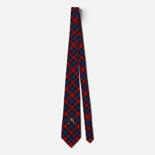 Scottish Clan MacLachlan M Monogram Tartan Stropdas (Voorkant)