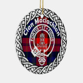 Scottish Clan Maclachlan Tartan en Crest Keramisch Ornament (Rechts)