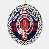 Scottish Clan Maclachlan Tartan en Crest Keramisch Ornament (Links)
