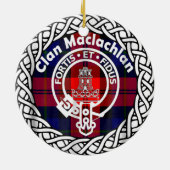Scottish Clan Maclachlan Tartan en Crest Keramisch Ornament (Achterkant)