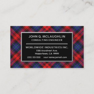 Scottish Clan MacLachlan Tartan Pset Visitekaartje