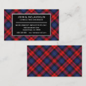 Scottish Clan MacLachlan Tartan Pset Visitekaartje (Voorkant / Achterkant)