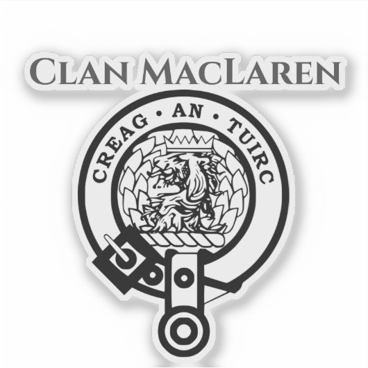 Scottish Clan MacLaren Crest Badge Sticker (Voorkant)