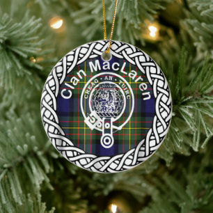 Scottish Clan MacLaren Tartan en Crest Keramisch Ornament