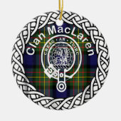 Scottish Clan MacLaren Tartan en Crest Keramisch Ornament (Voorkant)