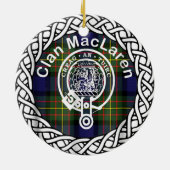 Scottish Clan MacLaren Tartan en Crest Keramisch Ornament (Achterkant)