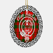 Scottish Clan Maclea Tartan en Crest Keramisch Ornament (Rechts)
