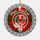 Scottish Clan Maclea Tartan en Crest Keramisch Ornament (Voorkant)
