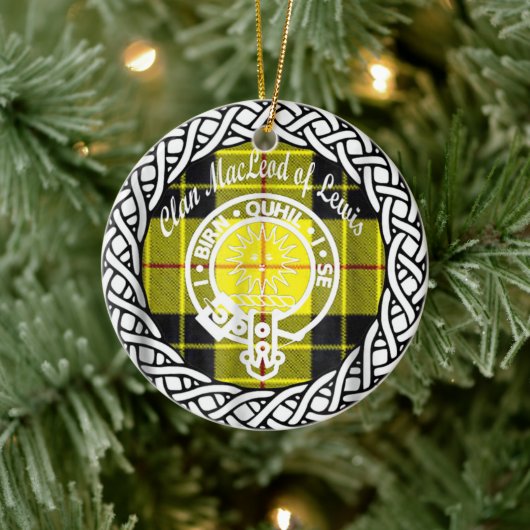 Scottish Clan MacLead van Lewis Tartan en Crest Keramisch Ornament (Boom)