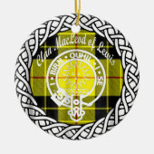 Scottish Clan MacLead van Lewis Tartan en Crest Keramisch Ornament (Voorkant)