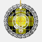 Scottish Clan MacLead van Lewis Tartan en Crest Keramisch Ornament (Achterkant)