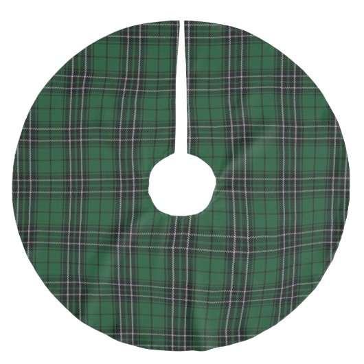 Scottish Clan MacLean Green Black Hunting Tartan Kerstboom Rok (Voorkant)