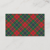 Scottish Clan MacLean Red Tartan Pset Visitekaartje (Achterkant)