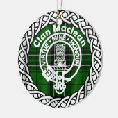 Scottish Clan Maclean Tartan en Crest Keramisch Ornament (Links)