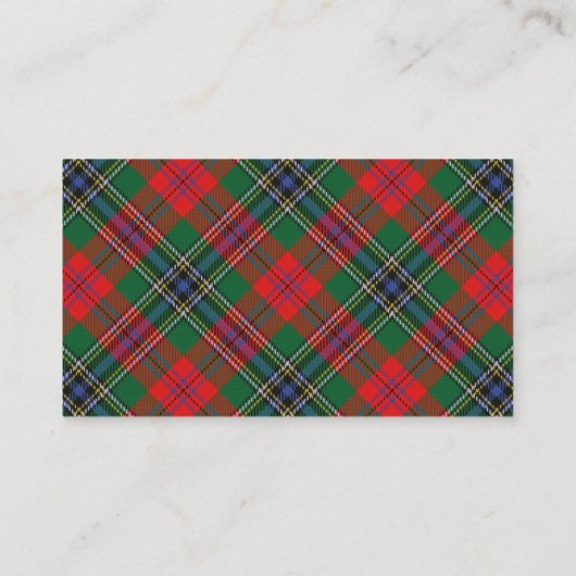 Scottish Clan MacLean Tartan Pset Visitekaartje (Achterkant)